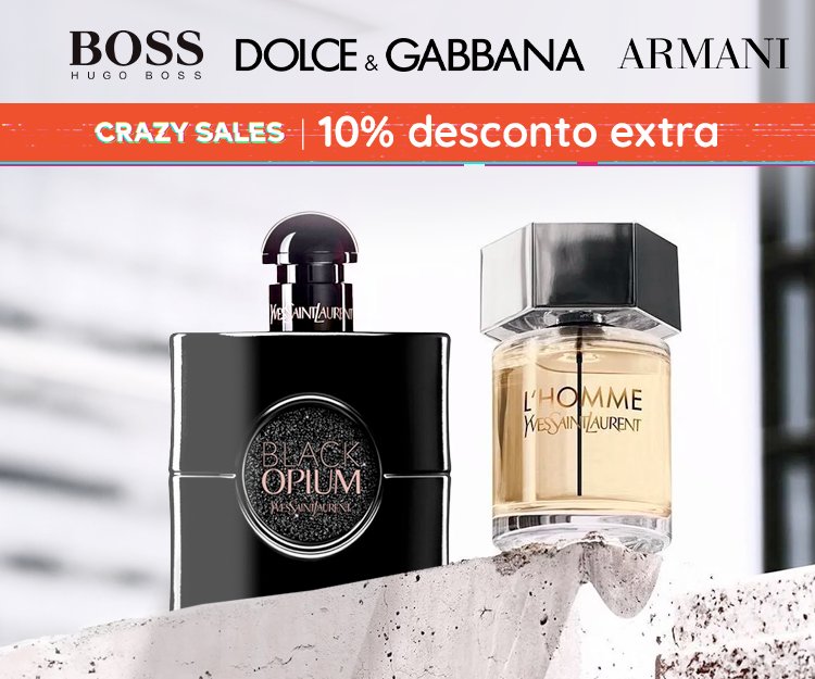 (Crazy Sales 10% desconto) Perfumes Premium- Armani, Hugo Boss e Dolce&Gabbana