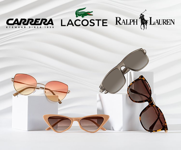 Ralph Lauren, Lacoste, Carrera Sunglasses mix