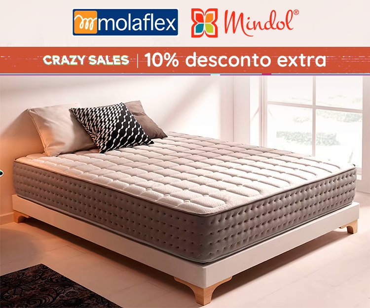 Colchões - Molaflex, Mindol - 10% Desconto Extra