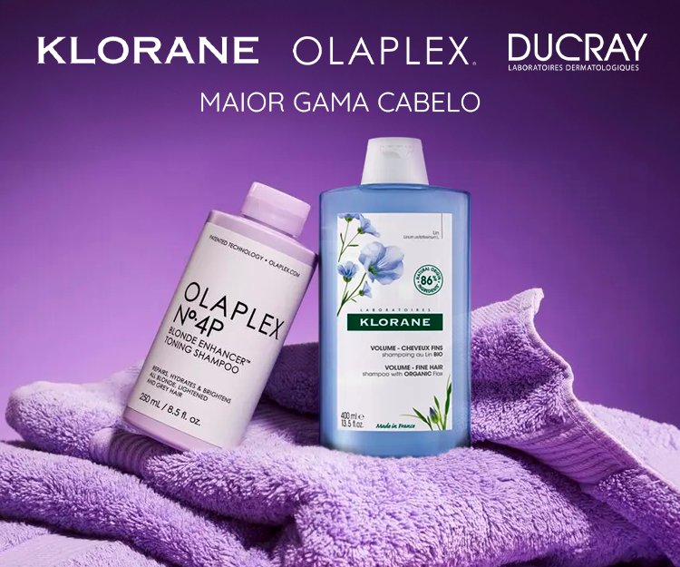 Maior Gama de Cabelo- Olaplex, Klorane e Ducray