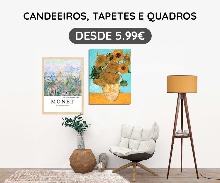 Candeeiros, Tapetes e Quadros desde 5,99€