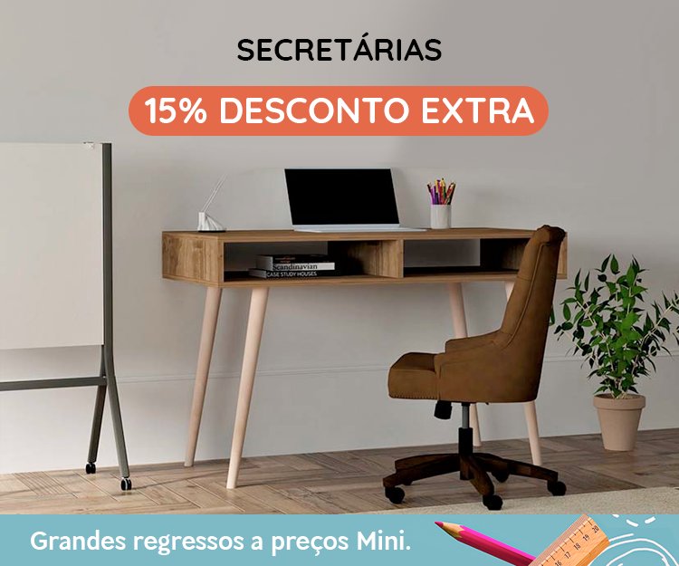 Secretárias - 15% Desconto Extra