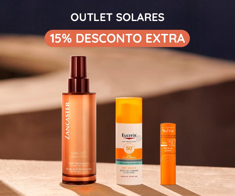 (Crazy Sales 15% desconto) Outlet Solares e bronzeadores- Expedição Imediata