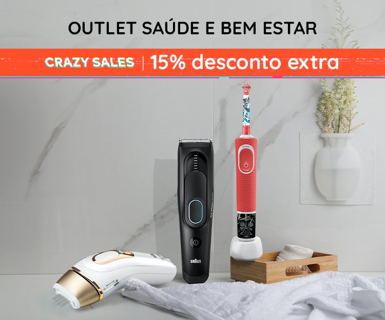 (Crazy Sales 15% desconto) Outlet Saúde e bem-estar