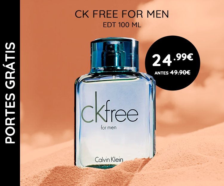 CK Free Man EDT 100ml só 24,99€ - Portes Grátis + Expedição Imediata
