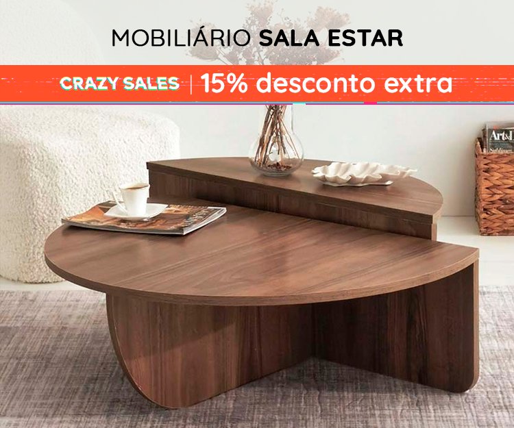 Mobiliário Sala Estar Top Vendas - 15% Desconto Extra