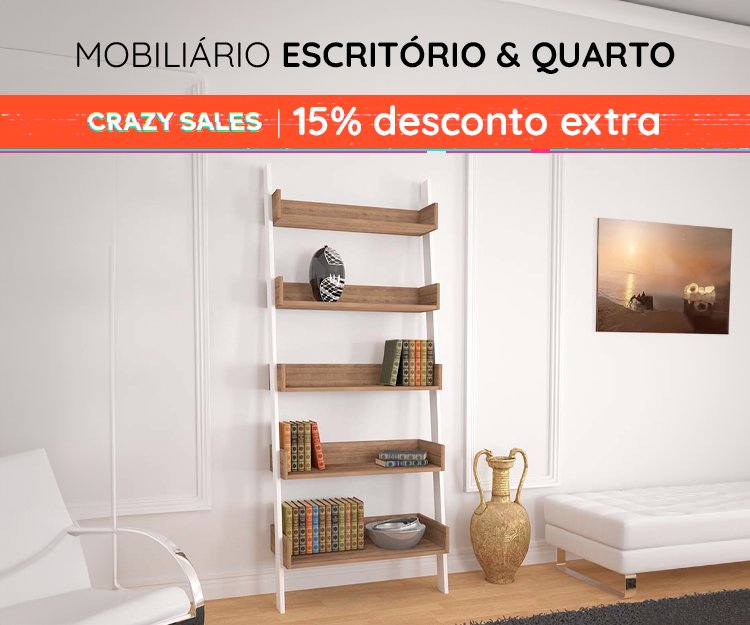 Mobiliário Escritório & Quarto - 15% Desconto Extra