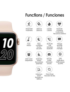 imagem de Smartwatch T500 Plus Multidesportivo c/ Monitor Cardíaco Rosa2