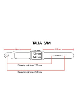 imagem de Bracelete deportiva de silicone compatível iWatch 42mm / 44mm Tamanho S/M Cinzento3
