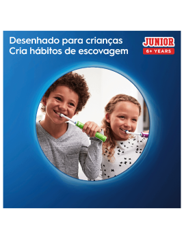 imagem grande de Escova Dentes Elétrica Oral-B Júnior Púrpura +6 Anos6