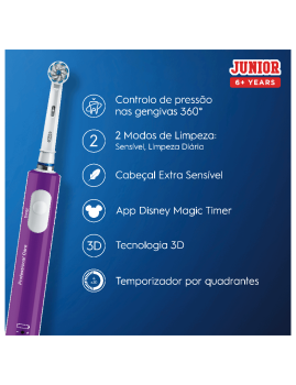 imagem de Escova Dentes Elétrica Oral-B Júnior Púrpura +6 Anos3