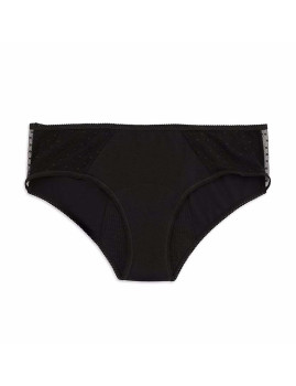 imagem de Cueca Menstrual Kiwitas Classic Plumeti Preta #L1