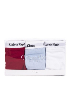 imagem grande de Pack 3 Tangas Calvin Klein Senhora Branco / Vermelho / Azul1