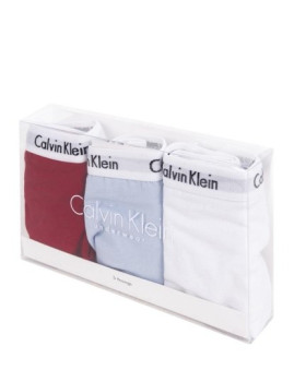 imagem de Pack 3 Tangas Calvin Klein Senhora Branco / Vermelho / Azul2