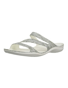 imagem de Crocs Swiftwater Graphic Sandal W Cinza Diamond E Branco 2