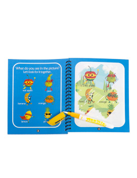 imagem grande de Livro de colorir Frutas. Tinta mágica para crianças, reutilizável. 2