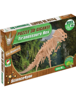 imagem de Puzzle 3D Gigante Tiranossauro Rex + Oferta Fungus Specimen  1