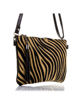 imagem de Mala de Ombro Zebra Castanha E Preta3