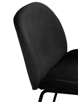 imagem de Cadeira Modern Veludo Metal Preta4