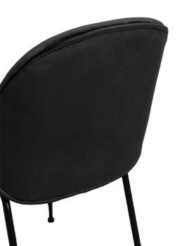 imagem grande de Cadeira Modern Veludo Metal Preta5