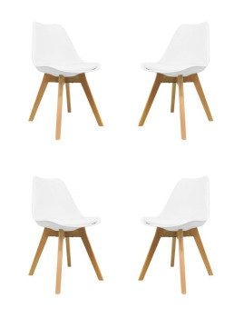 imagem de Pack 4 Cadeiras Lulea Branca1