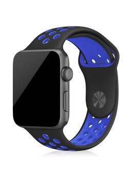 imagem de Bracelete desportiva de silicone compatível iWatch 38mm / 40mm Tamanho S/M Preto 1
