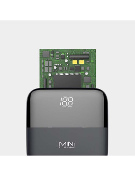 imagem grande de Mini Bateria Externa Portátil Powerbank 10.000mAh Preto5