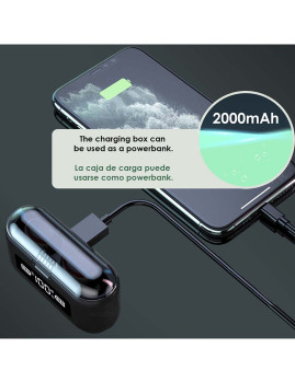 imagem de Auriculares TWS F9-281 Electroplate Bluetooth 5.0 com função powerbank.5
