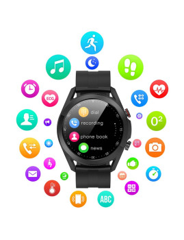 imagem grande de Smartwatch L19 com notificações de aplicações Castanho2
