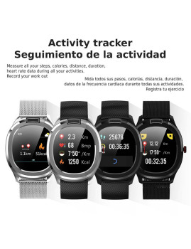 imagem de Smartwatch T01 com medicão de temperatura corporal Preto 4