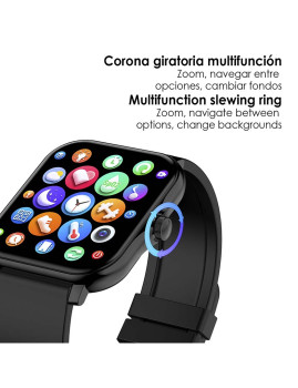 imagem grande de Smartwatch H30 com monitor de e O2 Azul escuro3