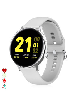 imagem de Smartwatch S20 com Monitor Cardíaco ECG Tensão O2 no Sangue Prateado 1