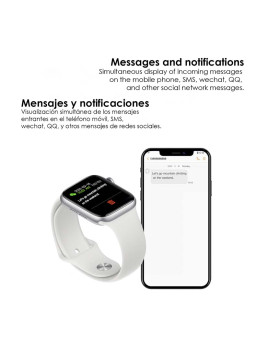 imagem de Smartwatch U78T com Chamadas Bluetooth Temperatura Corporal e Monitor Cardíaco Branco5