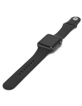 imagem grande de Bracelete Silicone Apple Watch 42MM/44MM Preto 3
