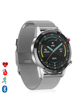 imagem de Bracelete de Metal Smartwatch L13 com Modo Multiesportivo Prateado 1