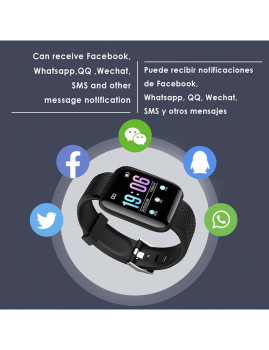 imagem de Smartband ID116 Bluetooth com monitor cardíaco Vermelho 5