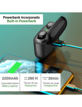 imagem de Auriculares TWS G5S Bluetooth 5.0 com função Powerbank.5