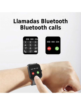 imagem grande de Smartwatch H10 com Monitor Cardíaco Tensão e de O2 no Sangue Preto6