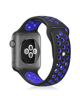 imagem de banda desportiva de silicone compatível iWatch Preto2
