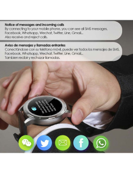 imagem de Smartwatch K15 com Temperatura Corporal Modo Multidesporto Monitor Cardíaco e Tensão Preto5