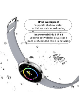 imagem grande de Smartwatch K12 com Monitor de Tensão Cardíaca Rosa 7