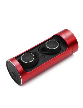 imagem de Auriculares Intra-Auriculares Bluetooth Estéreo Bs01 com Base de Carregamento de 450Mah Vermelho6