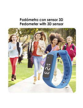 imagem grande de Smartband CD5 com termômetro pedômetro e monitor de sono Azul2