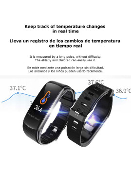 imagem de Smartband T118 com Medição de Temperatura Corporal Roxa2