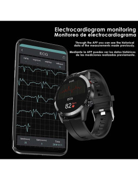 imagem de Pulseira de Metal Smartwatch L13 com Modo Multidesportivo Preto5