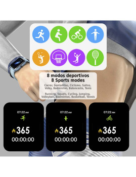 imagem de Smartwatch H10 com Monitor Cardíaco Tensão e de O2 no Sangue Azul Petróleo 3