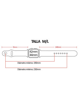 imagem de Bracelete desportiva de silicone compatível iWatch 42mm / 44mm Tamanho M/L Preto3