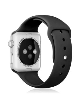 imagem de Bracelete de Silicone Compatível iWatch 42mm / 44mm M/L Preto2
