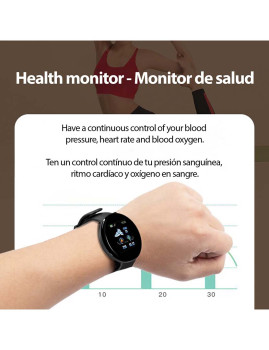 imagem grande de Smartband D18 com Notificações Monitor Cardíaco O2 no Sangue Preto3
