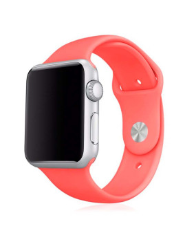 imagem grande de Bracelete silicone para Apple Watch 42mm Rosa 1